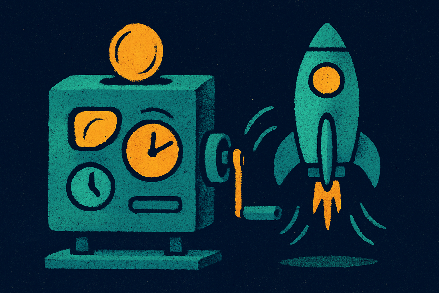 Ilustração de três sinais de movimento real em fila: uma moeda, um relógio e uma pegada